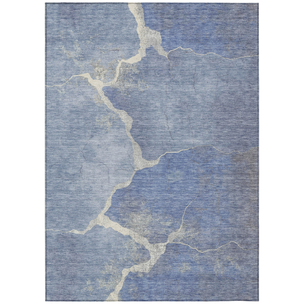 Piper Looms Chantille Abstract ACN1889 Denim Machine Washable Area Rug main image