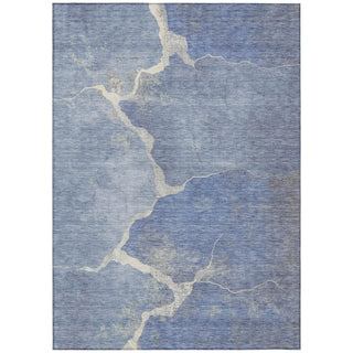 Piper Looms Chantille Abstract ACN1889 Denim Machine Washable Area Rug main image