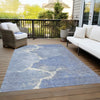 Piper Looms Chantille Abstract ACN1889 Denim Machine Washable Area Rug Outdoor Lifestyle Image Feature