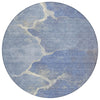 Piper Looms Chantille Abstract ACN1889 Denim Machine Washable Area Rug Round Main Image