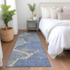 Piper Looms Chantille Abstract ACN1889 Denim Machine Washable Area Rug Runner Lifestyle Image Feature