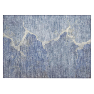 Piper Looms Chantille Abstract ACN1889 Denim Machine Washable Area Rug Scatter Main Image