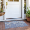 Piper Looms Chantille Abstract ACN1889 Denim Machine Washable Area Rug Scatter Outdoor Lifestyle Image Feature