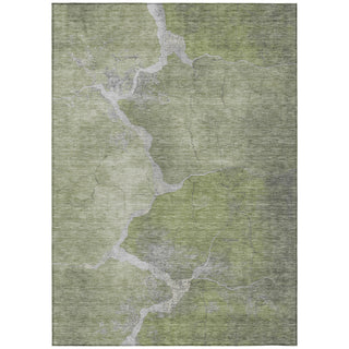 Piper Looms Chantille Abstract ACN1889 Green Machine Washable Area Rug main image