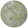 Piper Looms Chantille Abstract ACN1889 Green Machine Washable Area Rug Round Main Image