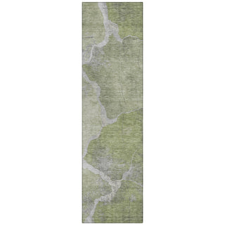 Piper Looms Chantille Abstract ACN1889 Green Machine Washable Area Rug Runner Main Image