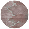 Piper Looms Chantille Abstract ACN1889 Mauve Machine Washable Area Rug Round Main Image