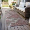 Piper Looms Chantille Abstract ACN1889 Mauve Machine Washable Area Rug Runner Outdoor Lifestyle Image Feature