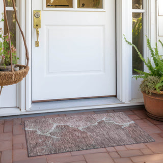 Piper Looms Chantille Abstract ACN1889 Mauve Machine Washable Area Rug Scatter Outdoor Lifestyle Image Feature