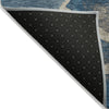 Piper Looms Chantille Abstract ACN1889 Navy Machine Washable Area Rug Backing Image