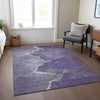 Piper Looms Chantille Abstract ACN1889 Purple Machine Washable Area Rug Lifestyle Image Feature