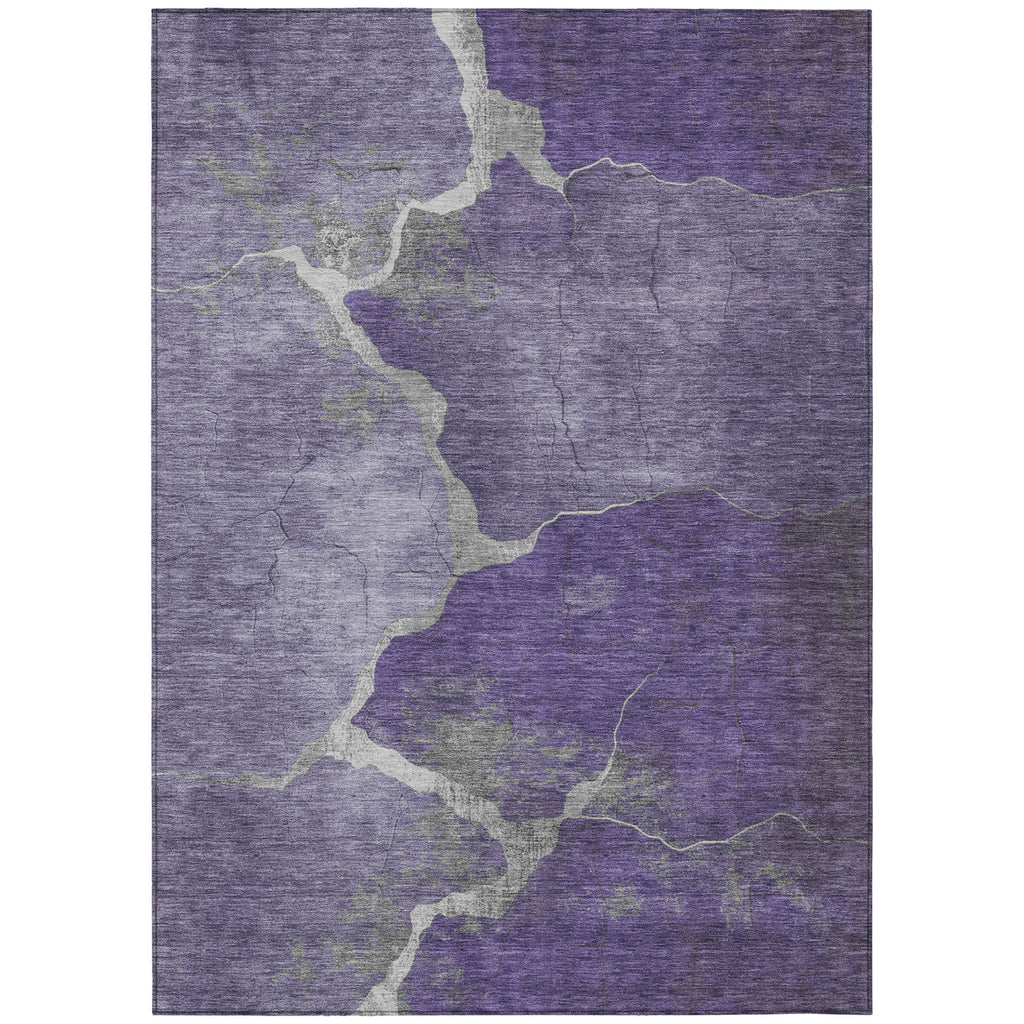 Piper Looms Chantille Abstract ACN1889 Purple Machine Washable Area Rug main image