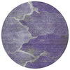 Piper Looms Chantille Abstract ACN1889 Purple Machine Washable Area Rug Round Main Image