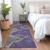Piper Looms Chantille Abstract ACN1889 Purple Machine Washable Area Rug Runner Lifestyle Image Feature
