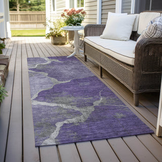 Piper Looms Chantille Abstract ACN1889 Purple Machine Washable Area Rug Runner Outdoor Lifestyle Image Feature