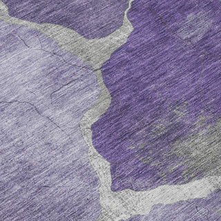 Piper Looms Chantille Abstract ACN1889 Purple Machine Washable Area Rug Swatch Image