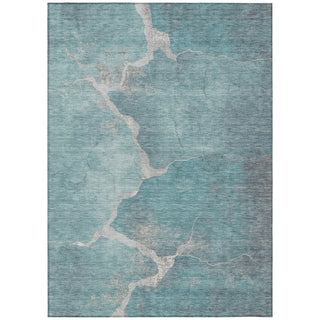 Piper Looms Chantille Abstract ACN1889 Teal Machine Washable Area Rug main image