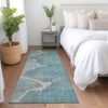 Piper Looms Chantille Abstract ACN1889 Teal Machine Washable Area Rug Runner Lifestyle Image Feature