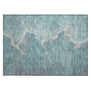 Piper Looms Chantille Abstract ACN1889 Teal Machine Washable Area Rug Scatter Main Image