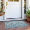 Piper Looms Chantille Abstract ACN1889 Teal Machine Washable Area Rug Scatter Outdoor Lifestyle Image Feature