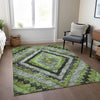 Piper Looms Chantille Aztec ACN1890 Aloe Machine Washable Area Rug Lifestyle Image Feature