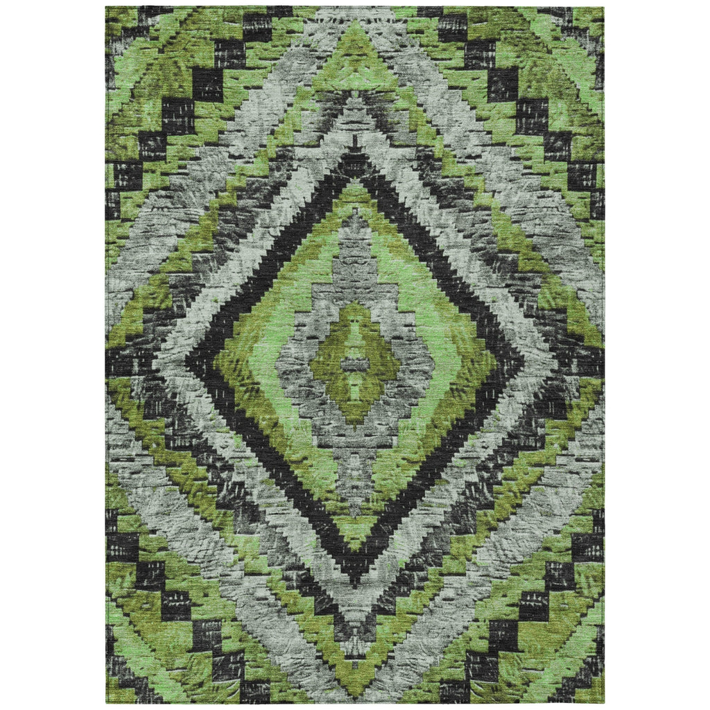 Piper Looms Chantille Aztec ACN1890 Aloe Machine Washable Area Rug main image