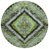 Piper Looms Chantille Aztec ACN1890 Aloe Machine Washable Area Rug Round Main Image