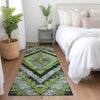 Piper Looms Chantille Aztec ACN1890 Aloe Machine Washable Area Rug Runner Lifestyle Image Feature