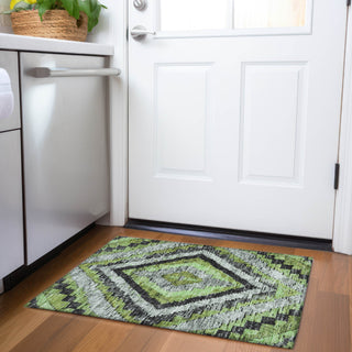 Piper Looms Chantille Aztec ACN1890 Aloe Machine Washable Area Rug Scatter Lifestyle Image Feature