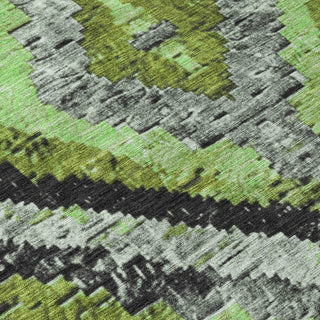 Piper Looms Chantille Aztec ACN1890 Aloe Machine Washable Area Rug Swatch Image