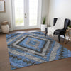 Piper Looms Chantille Aztec ACN1890 Blue Machine Washable Area Rug Lifestyle Image Feature