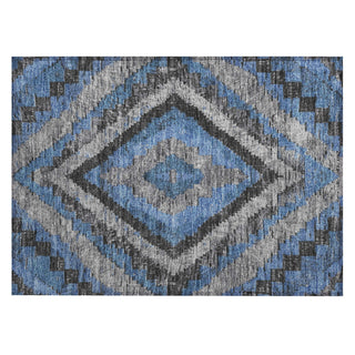 Piper Looms Chantille Aztec ACN1890 Blue Machine Washable Area Rug Scatter Main Image