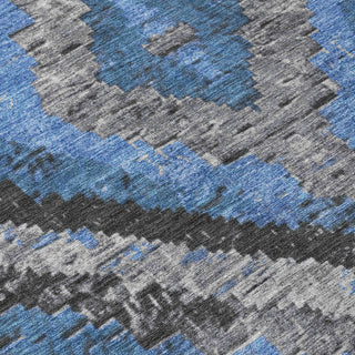 Piper Looms Chantille Aztec ACN1890 Blue Machine Washable Area Rug Swatch Image