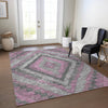 Piper Looms Chantille Aztec ACN1890 Blush Machine Washable Area Rug Lifestyle Image Feature