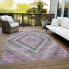Piper Looms Chantille Aztec ACN1890 Blush Machine Washable Area Rug Outdoor Lifestyle Image Feature