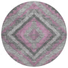 Piper Looms Chantille Aztec ACN1890 Blush Machine Washable Area Rug Round Main Image