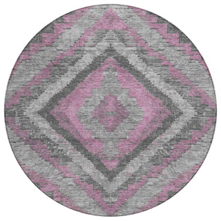 Piper Looms Chantille Aztec ACN1890 Blush Machine Washable Area Rug Round Main Image