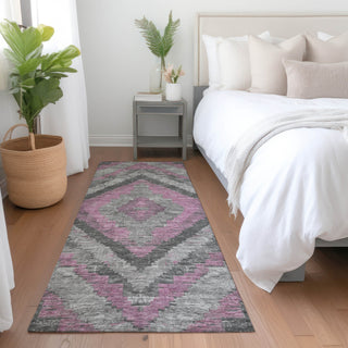 Piper Looms Chantille Aztec ACN1890 Blush Machine Washable Area Rug Runner Lifestyle Image Feature