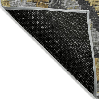 Piper Looms Chantille Aztec ACN1890 Gold Machine Washable Area Rug Backing Image