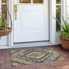 Piper Looms Chantille Aztec ACN1890 Gold Machine Washable Area Rug Scatter Outdoor Lifestyle Image Feature