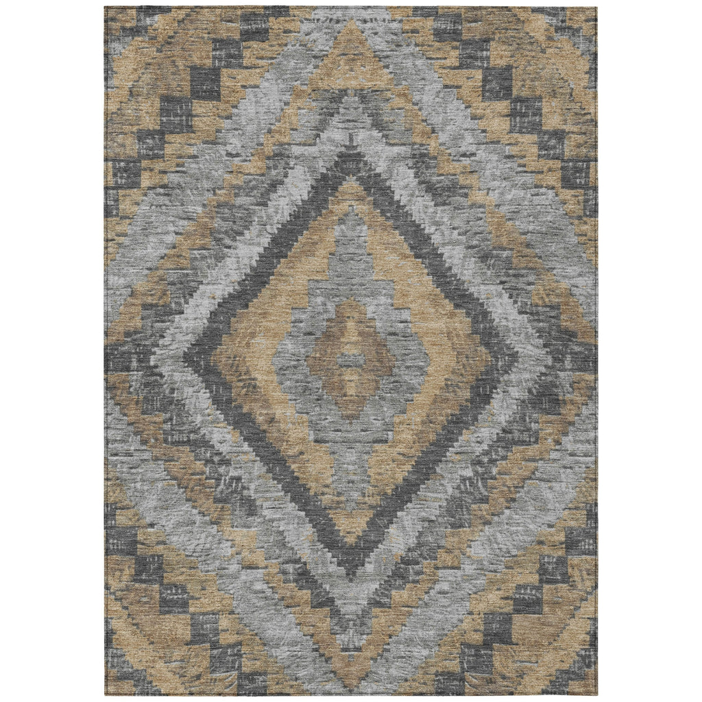 Piper Looms Chantille Aztec ACN1890 Khaki Machine Washable Area Rug main image