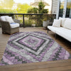 Piper Looms Chantille Aztec ACN1890 Lavender Machine Washable Area Rug Outdoor Lifestyle Image Feature