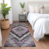 Piper Looms Chantille Aztec ACN1890 Lavender Machine Washable Area Rug Runner Lifestyle Image Feature