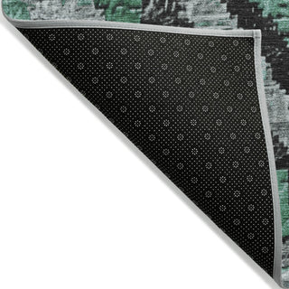Piper Looms Chantille Aztec ACN1890 Seafoam Machine Washable Area Rug Backing Image