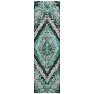 Piper Looms Chantille Aztec ACN1890 Seafoam Machine Washable Area Rug Runner Main Image