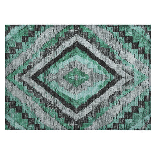 Piper Looms Chantille Aztec ACN1890 Seafoam Machine Washable Area Rug Scatter Main Image