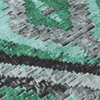 Piper Looms Chantille Aztec ACN1890 Seafoam Machine Washable Area Rug Swatch Image