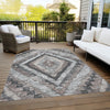 Piper Looms Chantille Aztec ACN1890 Taupe Machine Washable Area Rug Outdoor Lifestyle Image Feature