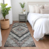 Piper Looms Chantille Aztec ACN1890 Taupe Machine Washable Area Rug Runner Lifestyle Image Feature