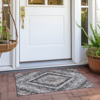 Piper Looms Chantille Aztec ACN1890 Taupe Machine Washable Area Rug Scatter Outdoor Lifestyle Image Feature